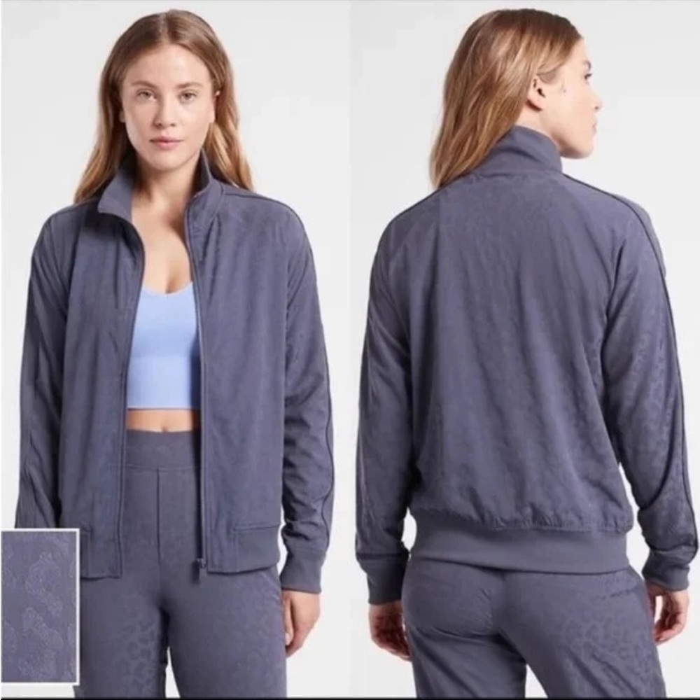 Athleta Women's Brooklyn Blue Bomber Jacket coat 2x  #827